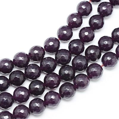 Natural White Jade Bead Strands G-R346-8mm-20-1