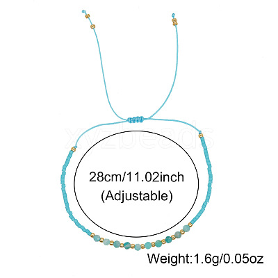 Natural Amazonite Beads Braided Bead Bracelets KZ2587-3-1