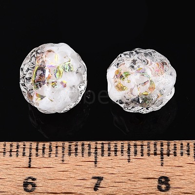 Handmade Foil Glass Beads FOIL-N029-10H-1