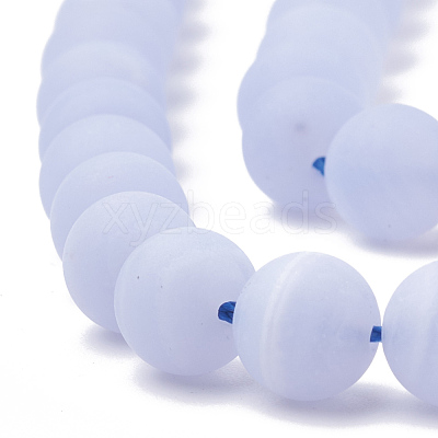 Natural Blue Lace Agate Beads Strands X-G-T106-032-1