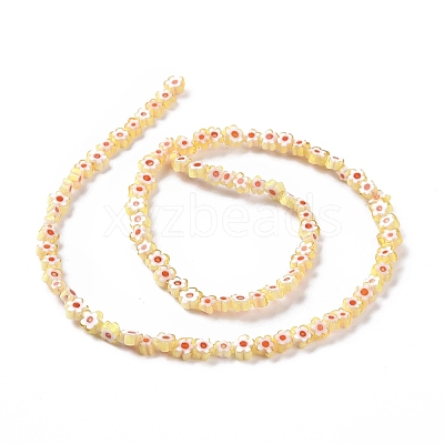 Handmade Millefiori Glass Bead Strands LAMP-J035-4mm-76-1