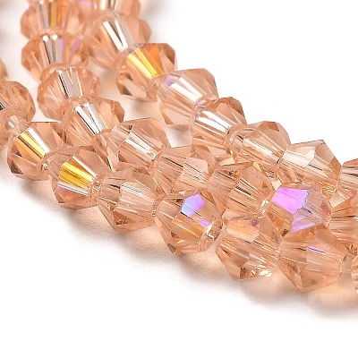 Transparent Electroplate Glass Beads Strands EGLA-A039-T2mm-L15-1