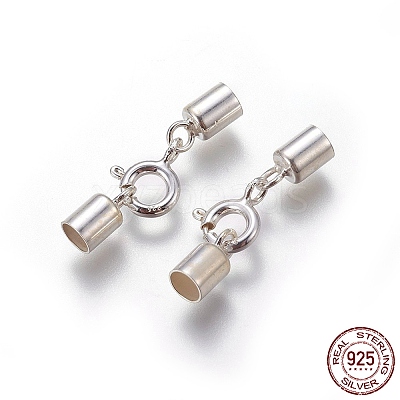 925 Sterling Silver Spring Ring Clasps STER-G019-G-08S-1