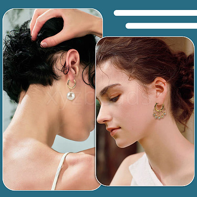 14Pcs 7 Styles 201/316 Stainless Steel Huggie Hoop Earring Findings STAS-TA0005-50-1