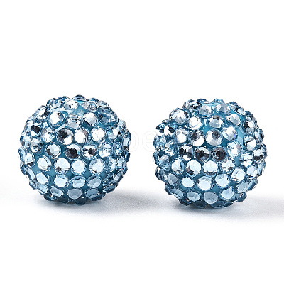 Transparent Resin Rhinestone Graduated Beads RESI-S314-18x20-02-1