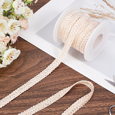 10Yards Polyester Lace Trim Ribbon OCOR-GF0004-83E-1