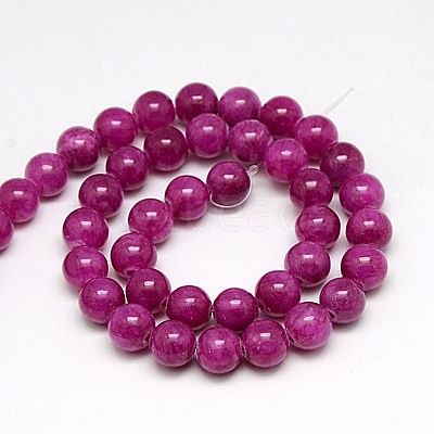 Natural Yellow Jade Beads Strands G-G598-8mm-YXS-12-1