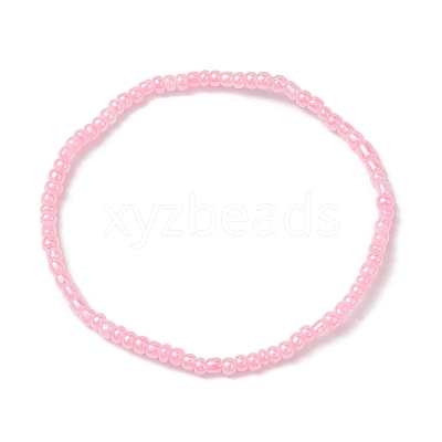 4Pcs Rondelle Glass Seed Beaded Stretch Bracelet Sets BJEW-JB10420-1