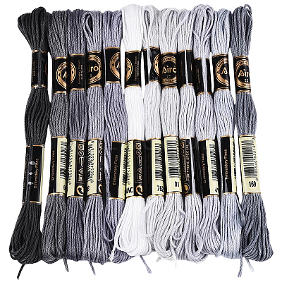 6-Ply Polyester Embroidery Floss OCOR-WH20074-01A-10-1