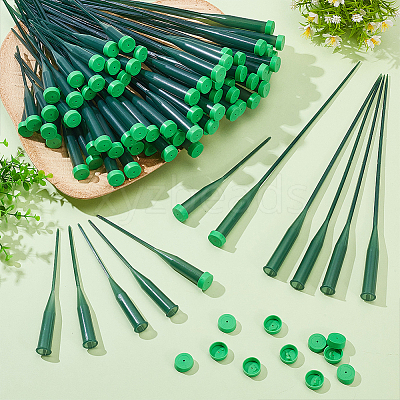60Sets 2 Styles Plastic Extendable Stem Water Tubes with Caps DIY-GO0003-05-1