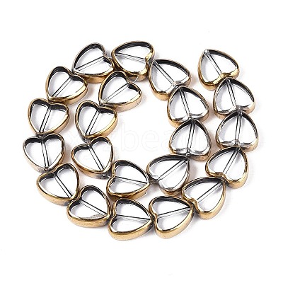 Electroplate Glass Beads Strands X-EGLA-T021-23B-1