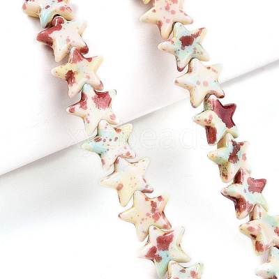 Spray Painted Synthetic Turquoise Beads Strands UNKW-T001-11K-01-1