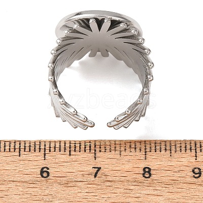 V-Shaped 304 Stainless Steel Cuff Ring Components SA-CBAC0DF-01E-P-1