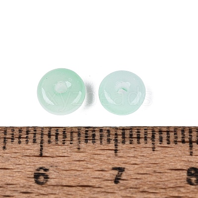 Baking Paint Imitation Jade Glass Beads GL-N006-01A-12-1