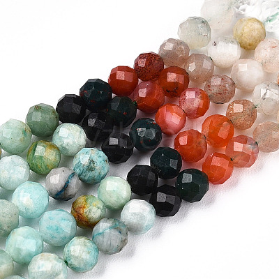 Natural & Synthetic Mixed Gemstone Beads Strands G-D080-A01-01-28-1