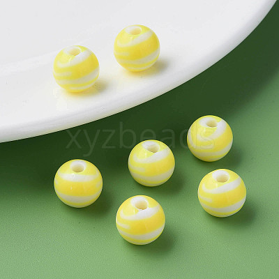 Opaque Striped Acrylic Beads LS-MACR-S373-27A-06-1