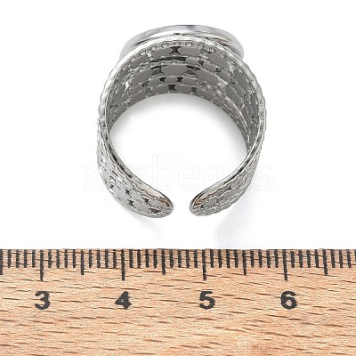 304 Stainless Steel Cuff Ring Components SA-CBA37BC-15D-P-1