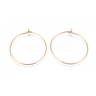 304 Stainless Steel Hoop Earrings Findings STAS-I120-60D-G-1
