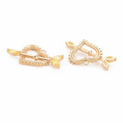 Brass Micro Pave Cubic Zirconia Pendants KK-S364-274B-1