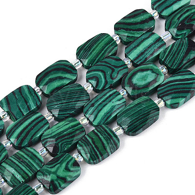 Synthetic Malachite Beads Strands G-T139-85-1