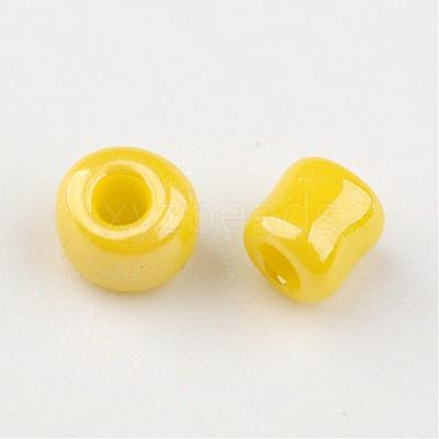 DIY Craft Beads 8/0 Opaque Colors Lustered Round Glass Seed Beads X-SEED-A012-3mm-122-1