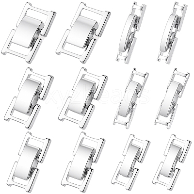 6 Styles Brass Watch Band Clasps KK-BBC0024-21S-1