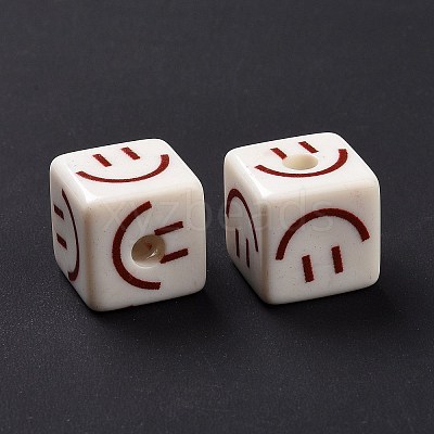 Opaque Printed Acrylic Beads LS-MACR-C007-01L-1