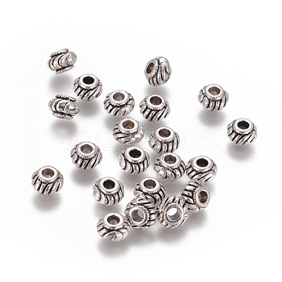 Tibetan Style Alloy Spacer Beads X-TIBEB-Q39-AS-LF-1