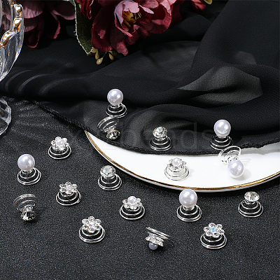 Spiral Hair Pin Coil Iron Hair Accessories OHAR-SP0001-12A-1
