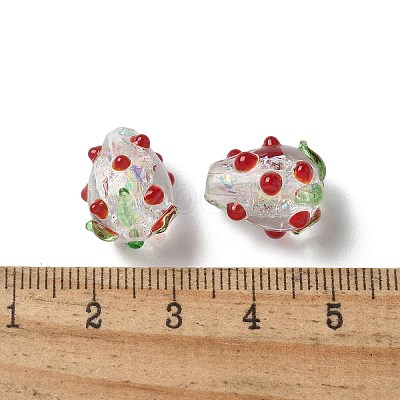 Handmade Foil Lampwork Bumpy Beads Strands FOIL-Z001-05D-1