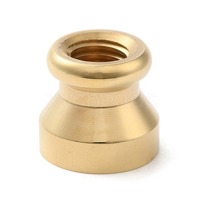 Golden Plated Round Shaped Wax Seal Brass Stamp Head STAM-K002-01G-01-1