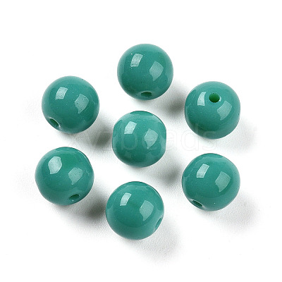 Opaque Solid Color Glass Beads GLAA-N007-8mm-A09-1