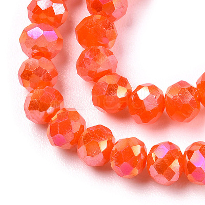 Electroplate Glass Beads Strands EGLA-A044-P6mm-B03-1