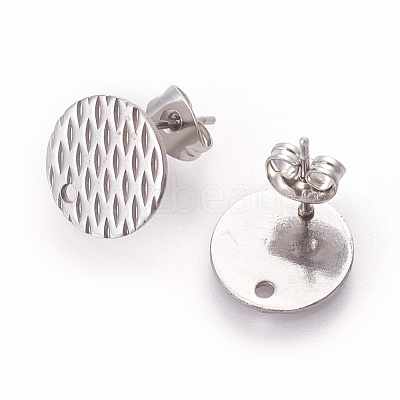 Non-Tarnish 304 Stainless Steel Ear Stud Findings STAS-O119-16C-P-1