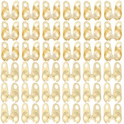 150Pcs Brass Bead Tips KK-BBC0027-85A-1