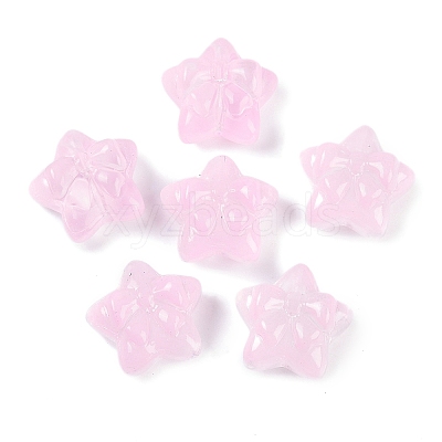 Transparent Spray Paint Glass Beads GLAA-H035-02B-1
