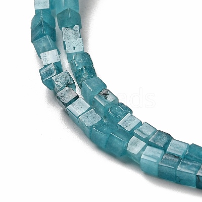 Natural White Jade Imitation Aquamarine Beads Strands G-B064-A09-1-1