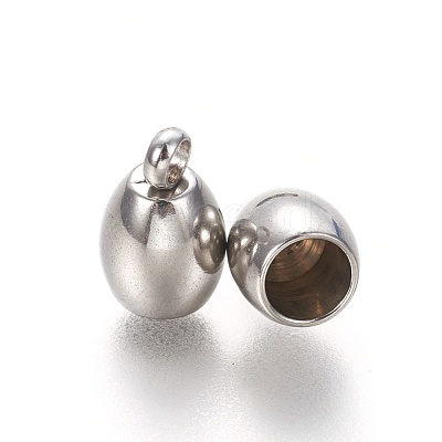 Tarnish Resistant 201 Stainless Steel Cord Ends STAS-L226-017B-P-1
