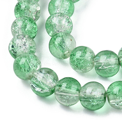 Baking Paint Crackle Glass Bead Strands CCG-S001-4mm-19-1