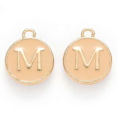 Golden Plated Alloy Enamel Charms X-ENAM-S118-06M-1