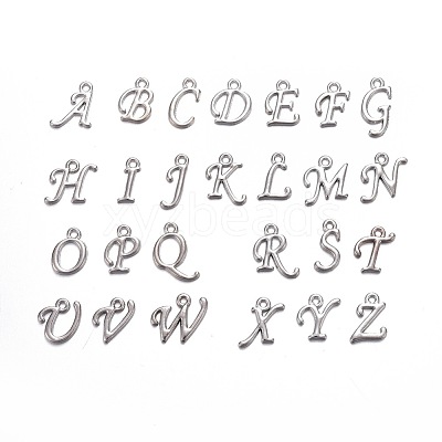 Alloy Letter Pendants PALLOY-X0037-68P-1