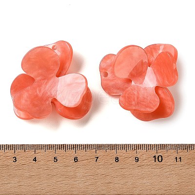 Opaque 3D Acrylic Pendants OACR-U007-02B-06-1