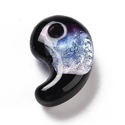 Luminous Handmade Silver Foil Lampwork Beads LAMP-F022-05A-1