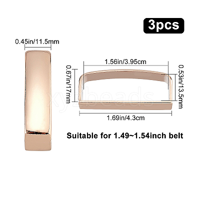 1 Set Alloy Belt Buckle Loop DIY-GF0005-80LG-1
