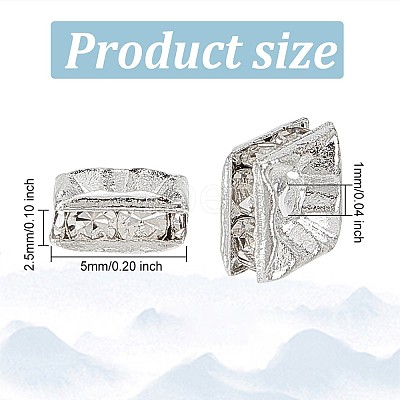 Rhinestone Spacer Beads X-RSB071NF-01S-1