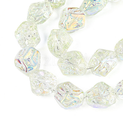 Transparency Electroplate Glass Beads Strands GLAA-T023-41A-07-1