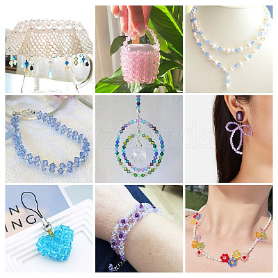 12 Strands 3 Styles Gradient Color Baking Paint Glass Bead Strands DGLA-TA0001-21A-1