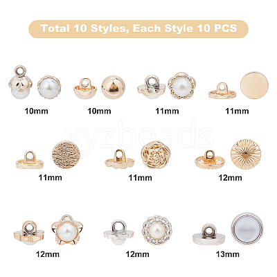 Plastic Shank Buttons WOOD-WH0107-71-1