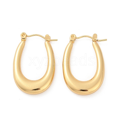 304 Stainless Steel Rhinestone Hoop Earrings for Women EJEW-U046-08B-G-1