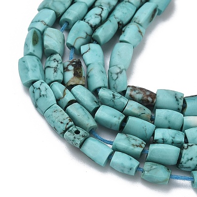 Dyed Natural Crackle Turquoise Beads Strands G-K365-G03-02-1
